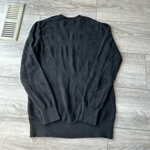 Kit  & Ace Black Textured Merino Wool Pullover Sweater - Picture 11 of 15